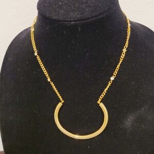 Veta Fede Elegant Necklace 24k Gold-Plated with sparkling clear crystals New